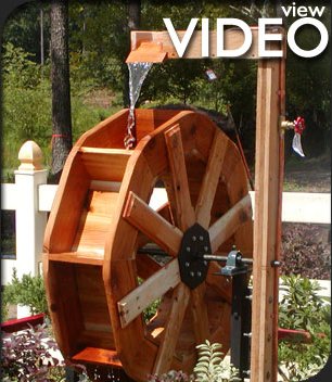 Custom  Wheels on Custom Wooden Water Wheels  Waterwheel For Home And Garden  Hallster